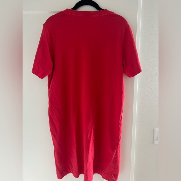 EVERLANE The Weekend Pocket T-Shirt Dress Red M - Picture 2 of 4